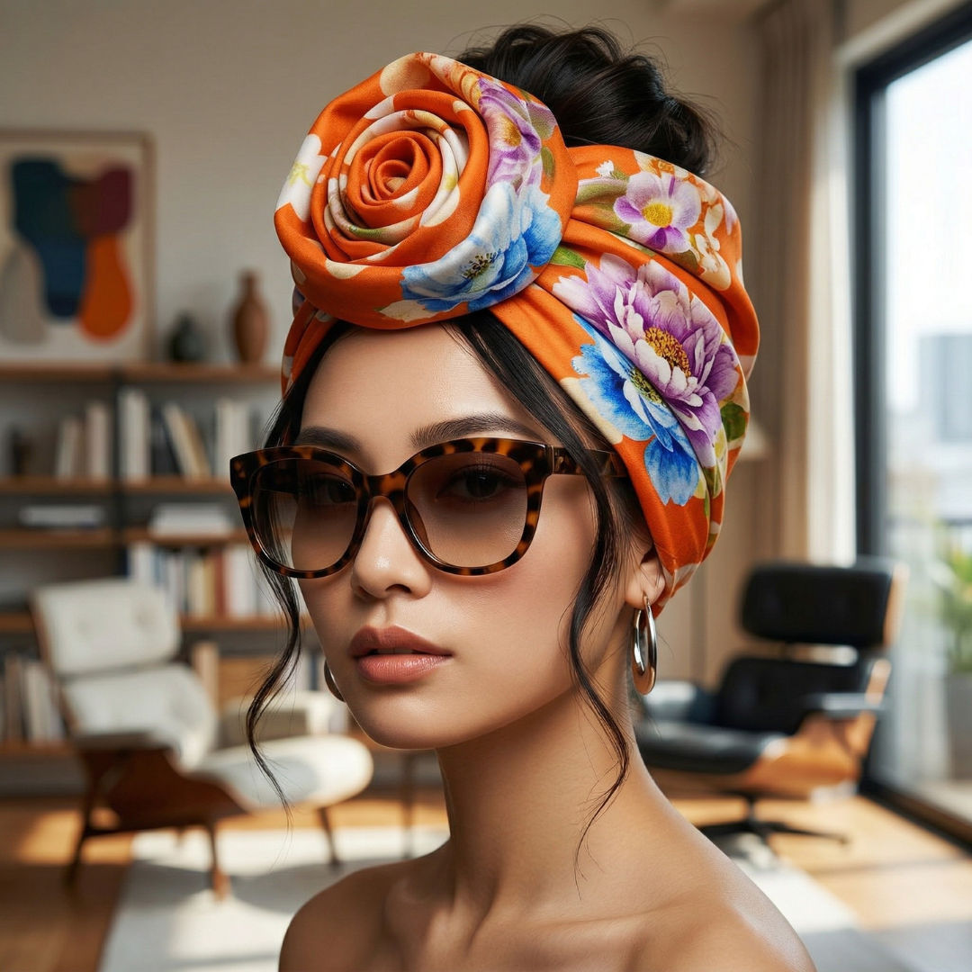 Orange Polka Dot Scarf